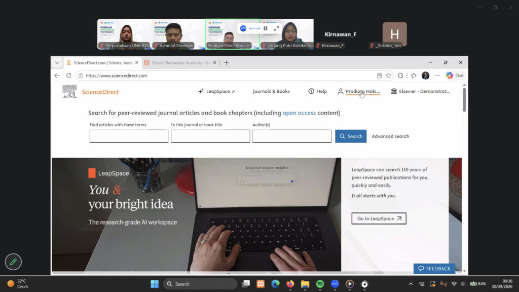Empowering Your Research: Perpustakaan UNIMUS Kenalkan Optimalisasi ScienceDirect
